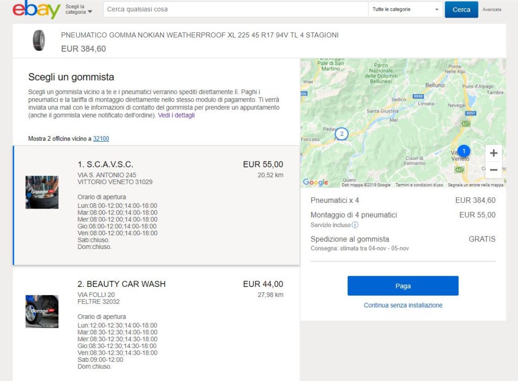 eBay presenta il nuovo servizio di acquisto gomme integrato al montaggio