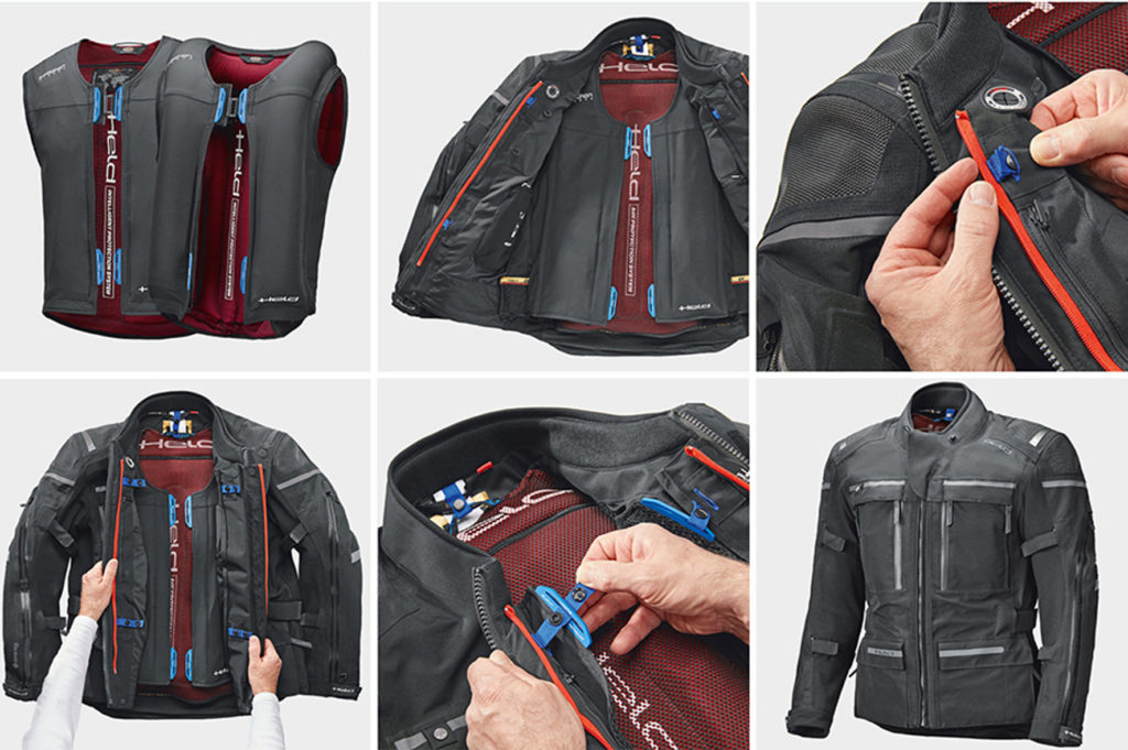 Held Motor Bike Expo Bull Ride sistema Airbag eVest Clip-In