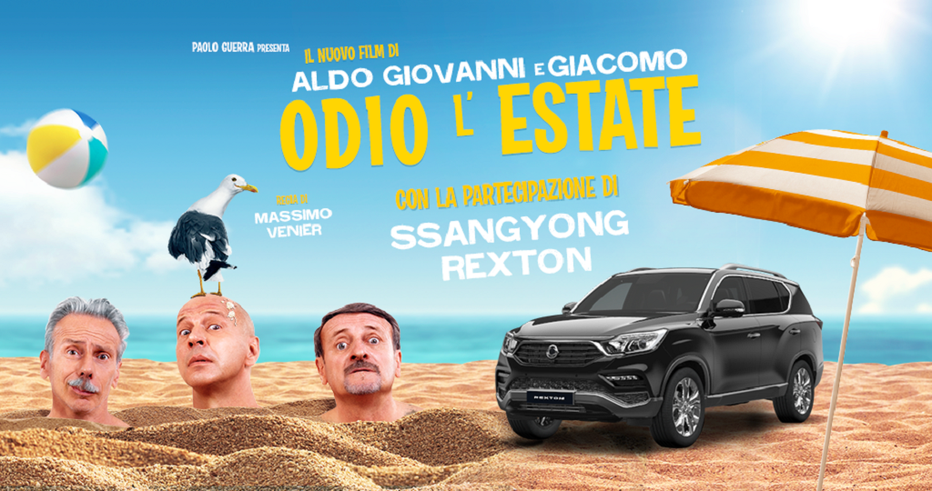 Aldo Giovanni e Giacomo nuovo film Odio l'estate SsangYong Rexton