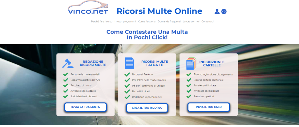 vinco.net ricorso fai da te come contestare multa multe stradale