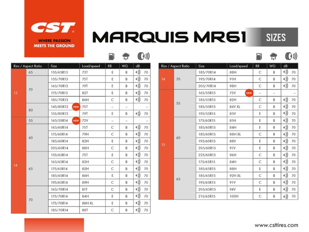 Marquis MR61 CST Tires 