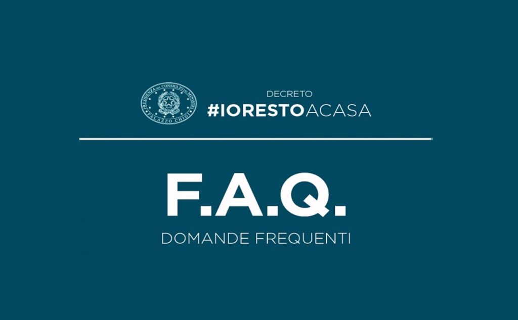 Le faq del Governo sul decreto #Iorestoacasa coronavirus