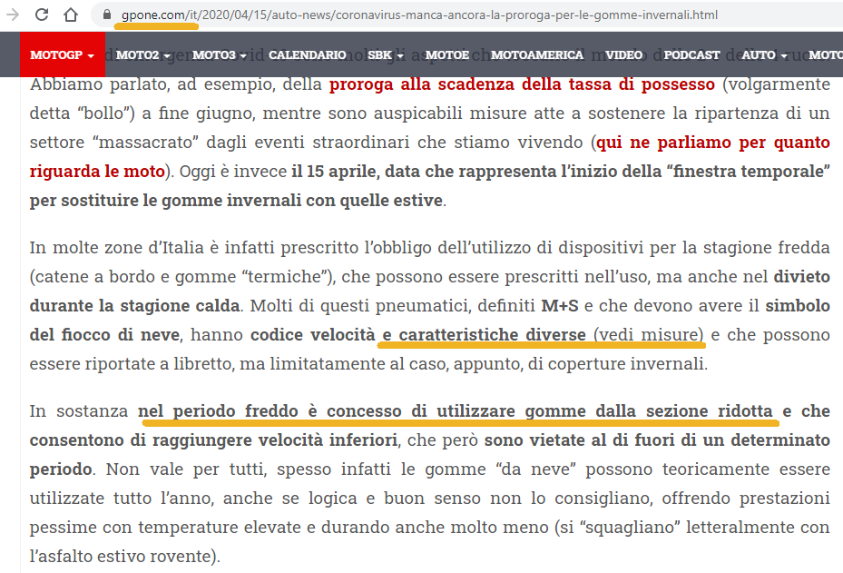 Cambio gomme date multe obblighi coronavirus gommista pneumatici