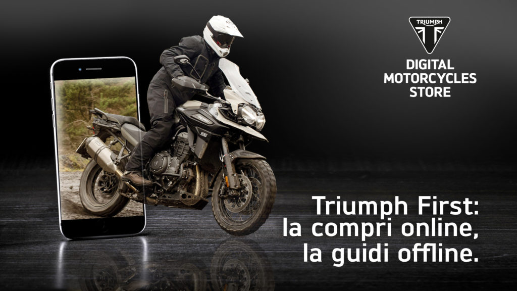 Triumph First prima rete motorcycles digital stores vendita online moto