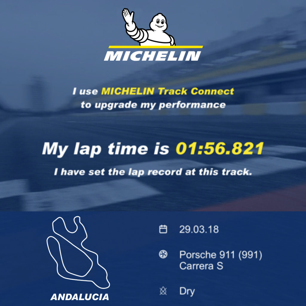 Amatore modalità Michelin Track Connect disponibile appassionati nuova