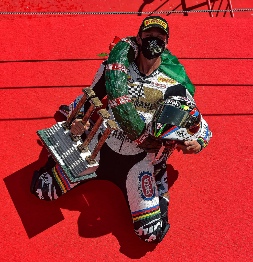 Andrea Locatelli Campione del Mondo SSP600 supersport airoh