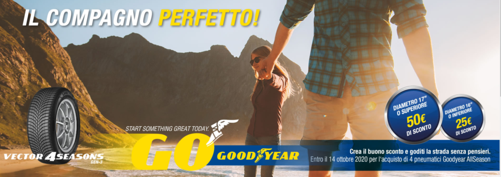 promozione Goodyear il Compagno Perfetto Vector 4Seasons gomme