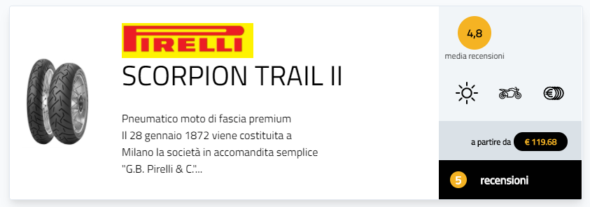 Scorpion Trail II pirelli comparative pneumatici enduro stradali recensioni