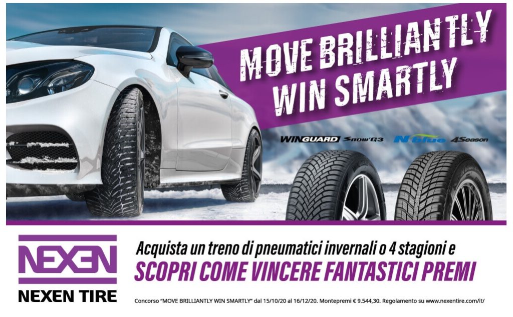 concorso Nexen gomme invernali 4 stagioni Move Brilliantly Win Smartly 