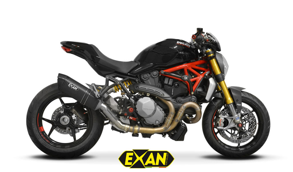 Scarichi Ducati Monster 1200 Exan X-Black Ovale Evo X-GP Carbon Cap