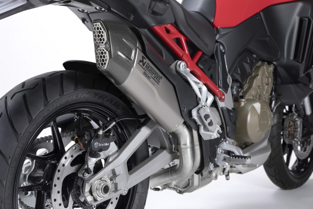 Ducati Multistrada V4 Akrapovič gruppo di scarico racing silenziatore