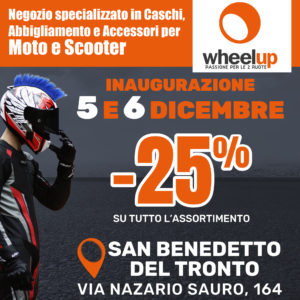 Wheelup San Benedetto del Tronto Marche 5 6 dicembre inaugurazione