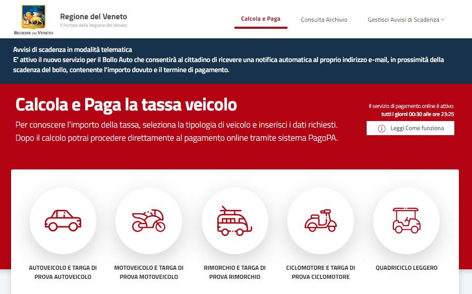 scadenza Bollo auto: in Veneto pagamento rinviato a giugno 2021 quali date aggiornamento pagamento carta credito dove come pagare