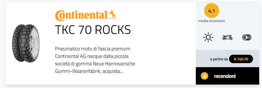 pneumatici moto Continental classifiche pneumatico moto dell'anno Ottimi risultati nella ricerca Pneumatico moto dell'anno per i Continental ContiTrailAttack 3, TKC 70, ContiScoot, ContiRaceAttack 2, ContiSportAttack 4, ContiRoadAttack 3, ContiTour recensioni pareri opinioni