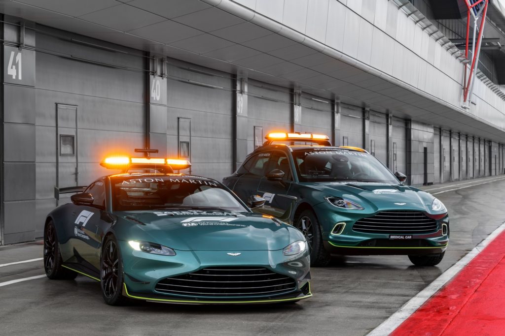 Aston Martin Safety car Formula 1 2021 Vantage nuova DBX medical car