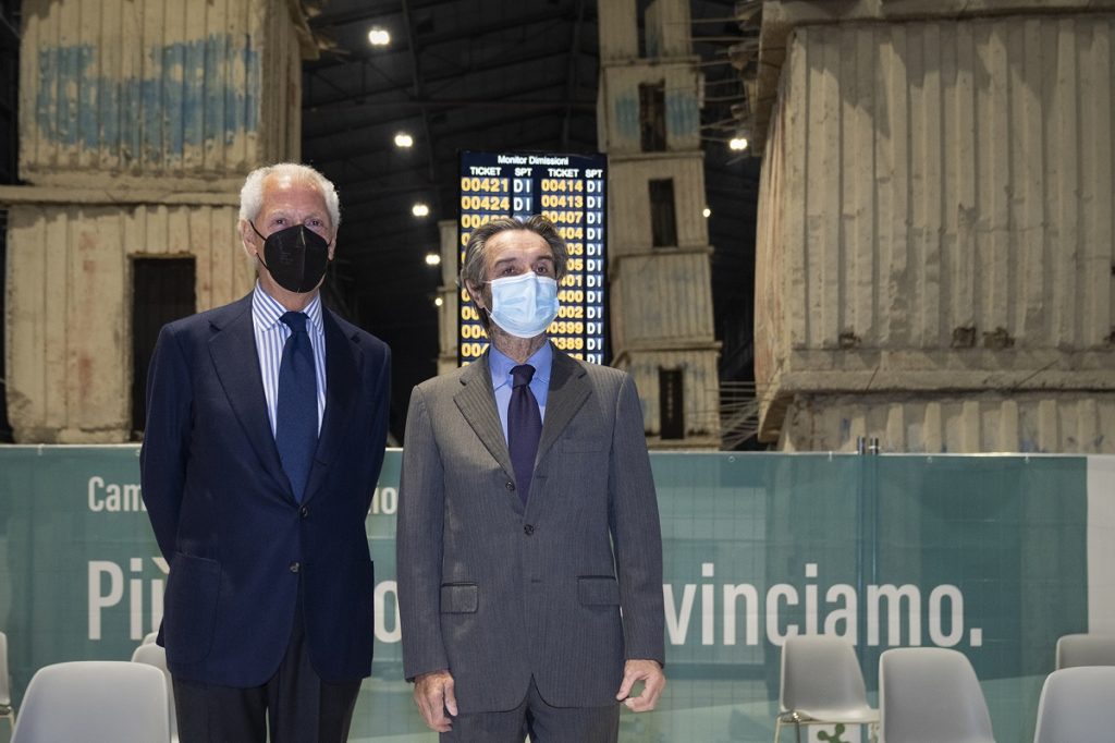 Pirelli vaccini Hangar Bicocca hub vaccinale da 4.000 somministrazioni al giorno indirizzo dove fontana tronchetti pfizer moderna
