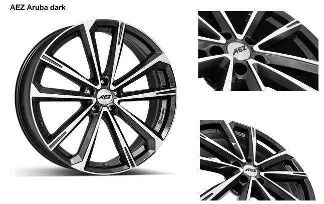 AEZ Aruba, sportività ed eleganza per auto di fascia media cerchi ruote cerchioni colore lega vetture attacco a 4 fori monoblocco