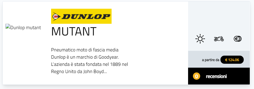 misure Dunlop Mutant 150/60ZR17 160/60ZR17 gomme pneumatici Nuove