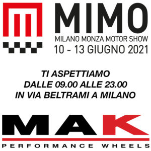 MAK MIMO Milano Monza Motor Show 2021 cerchi ruote 