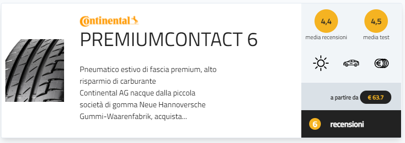 Pneumatici Ford Mustang Mach-E Continental PremiumContact 6