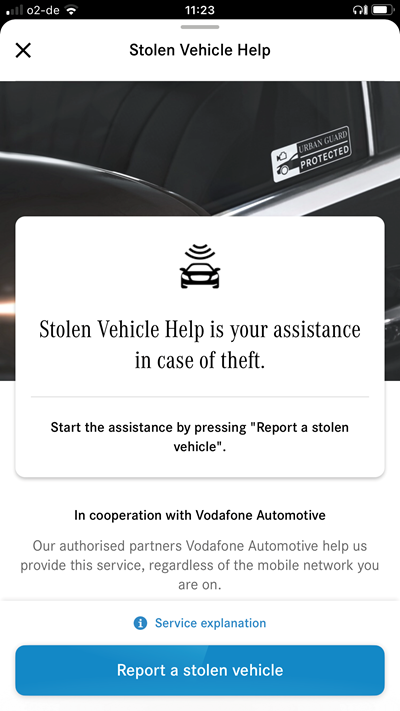 Urban Guard Stolen Vehicle Help IBM e Mercedes veicoli auto rubate recuperare aiutare furti mezzi costo iaa francoforte applicazione