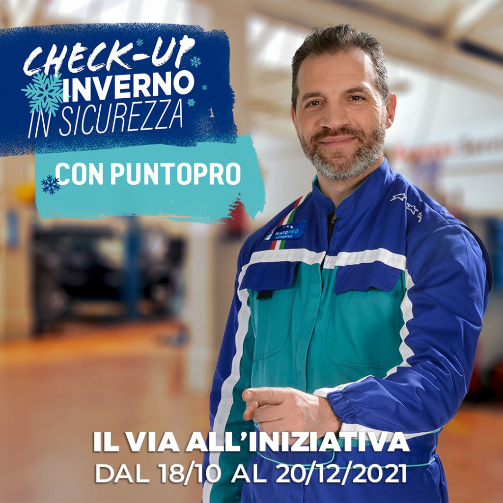 Check-up auto Inverno in sicurezza con PuntoPRO campagna controlli pneumatici freni ammortizzatori liquidi olio tergicristallo fari