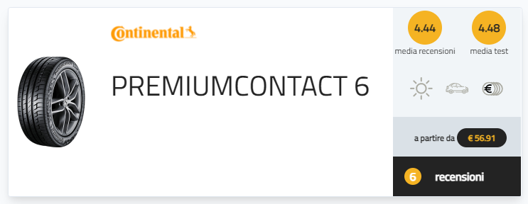 pneumatici Kia EV6 Continental estivi invernali all season misure