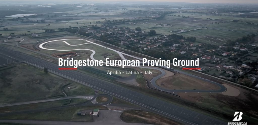 Bridgestone pista aprilia inaugura la nuova di Wet Handling presso l’European Proving Ground di Roma dove aperta costi auto gomme pneumatici
