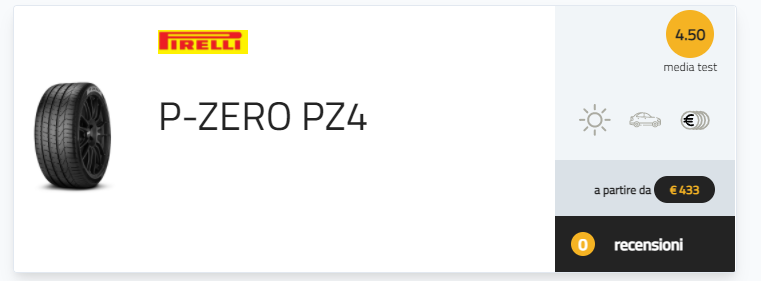 Pneumatici Alfa Romeo Tonale Pirelli P Zero nuova  gomme misura 