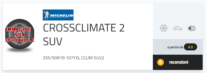 pneumatici all season doppio treno gomme Michelin Crossclimate 2 SUV