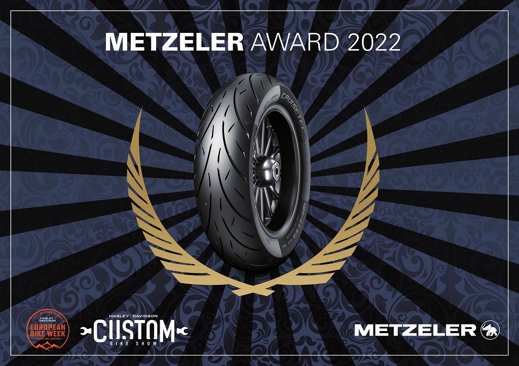 Metzeler premia i migliori customizzatori della European Bike Week moto custom Cruisetec e ME888 Marathon Ultra custom bike show Faak am See austria