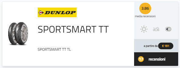 BMW S 1000 RR pneumatici gomme 2023 Dunlop SportSmart TT OE