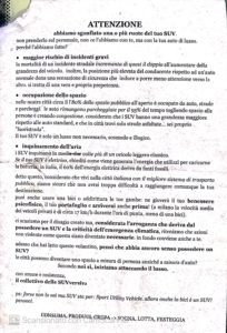 ambientalisti pneumatici suv Suv-Versive vandali Milano Via Mameli