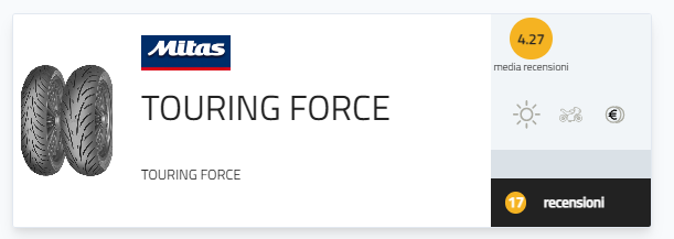 Mitas Touring Force maxi scooter pneumatici fomme 15”  veicoli tre ruote